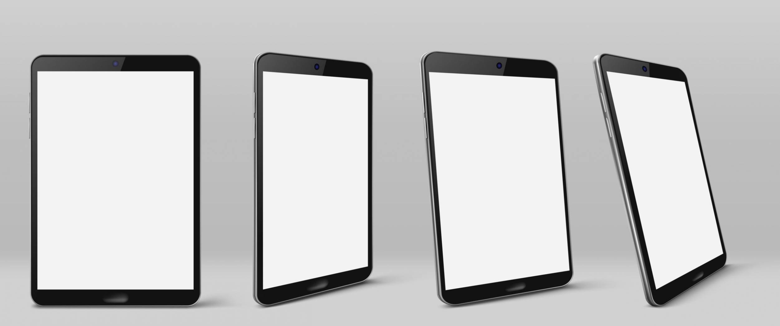 Modern tablet computer with blank screen